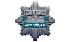 odznaka policyjna w miejscu identyfikacji indywidualnej policjanta adres strony www.policja.pl