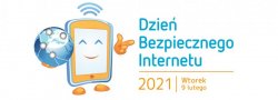 grafika z napisem Dzień Bezpiecznego Internetu 2021 Wtorek 9 lutego