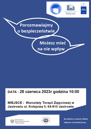 Plakat informujący o debacie